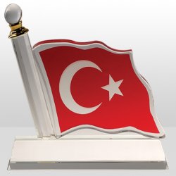 Promosyon İsme Özel  Baskılı Masa Üstü Türk Bayrağı İsimlik